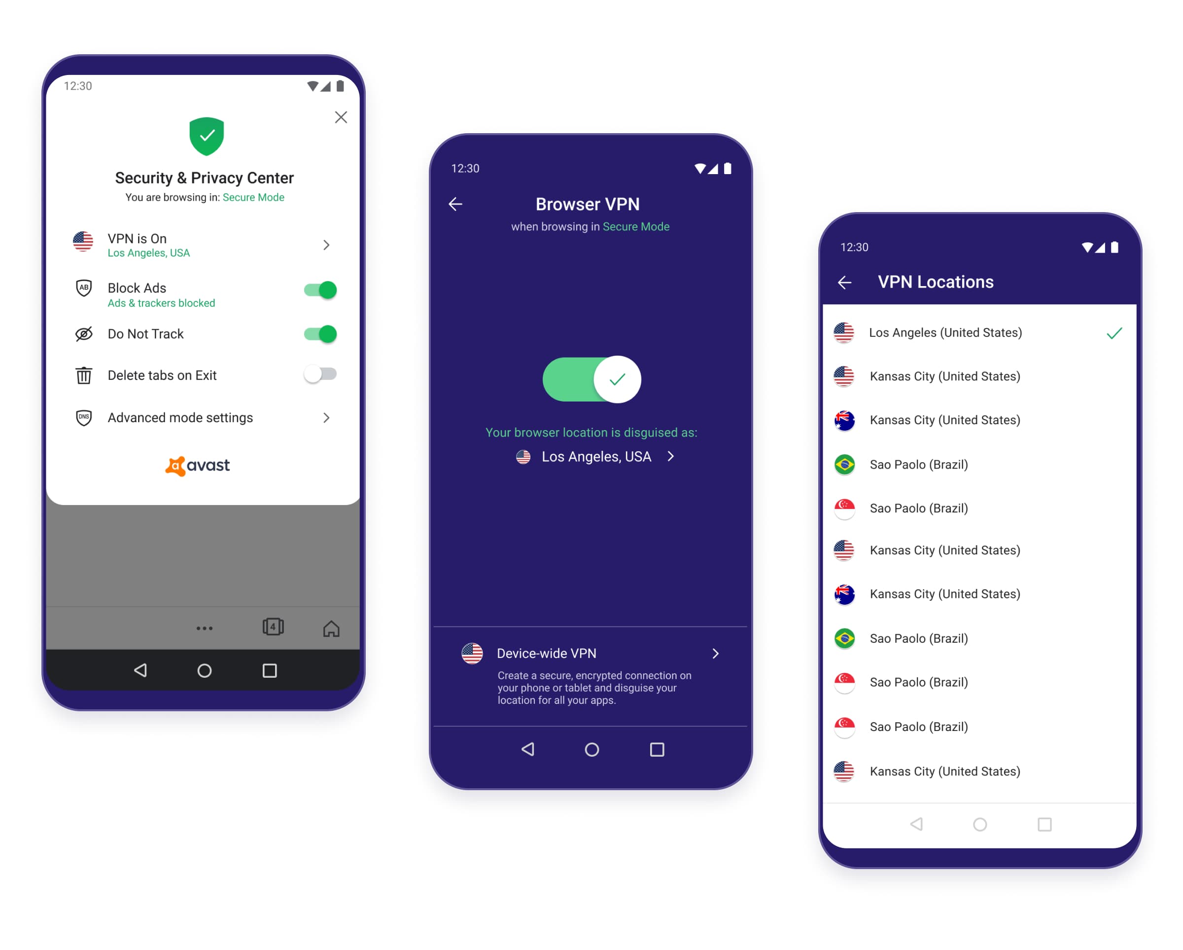 Security settings for mobile browser